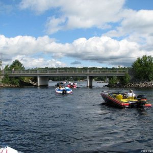 Going under bridge