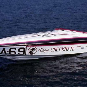 Vintage Factory Race Boat Pic