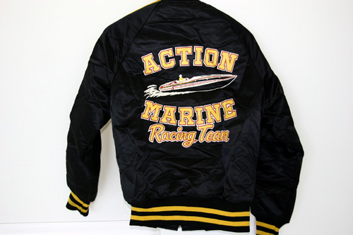 Action Marine Black Satin Jacket